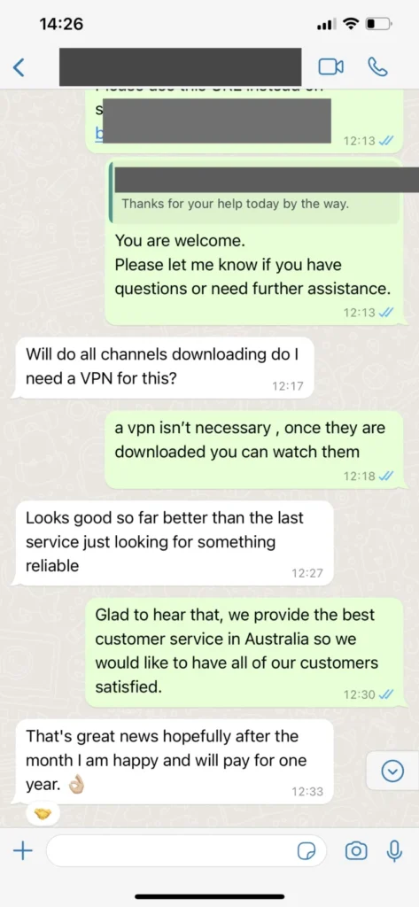 Support conversation screenshot 3